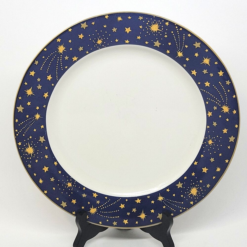 Vitromaster Sakura Galaxy 10 3/4" Blue Dinner Plate GUC